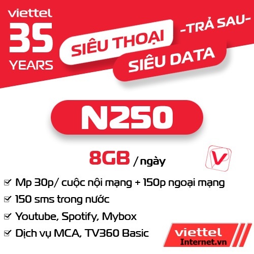 Gói Cước N250 Viettel