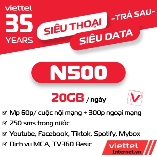 Gói Cước N500 Viettel