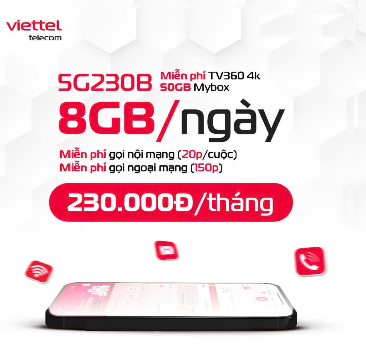 Gói Cước 5G230B Viettel