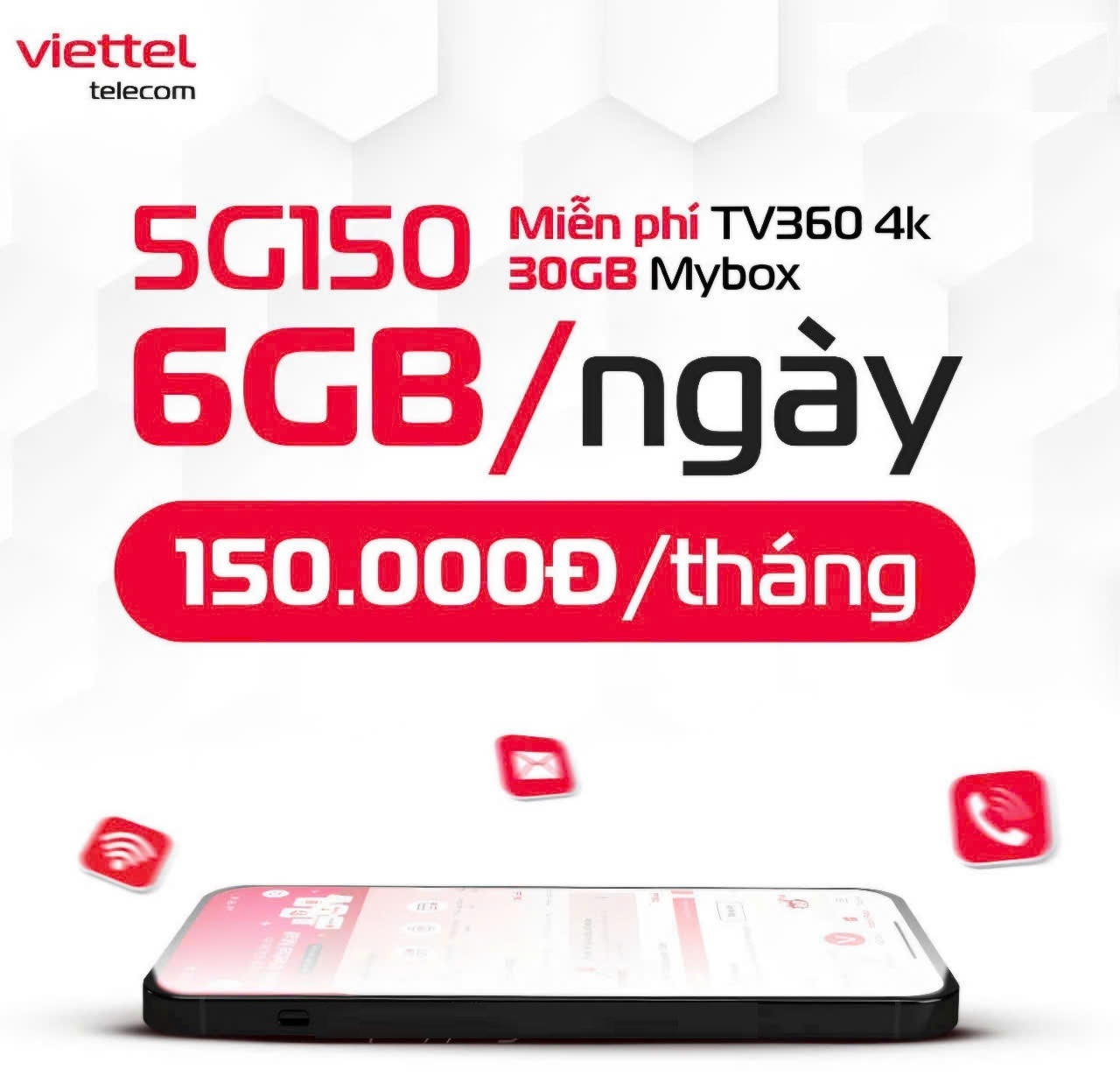 Gói Cước 5G150 Viettel